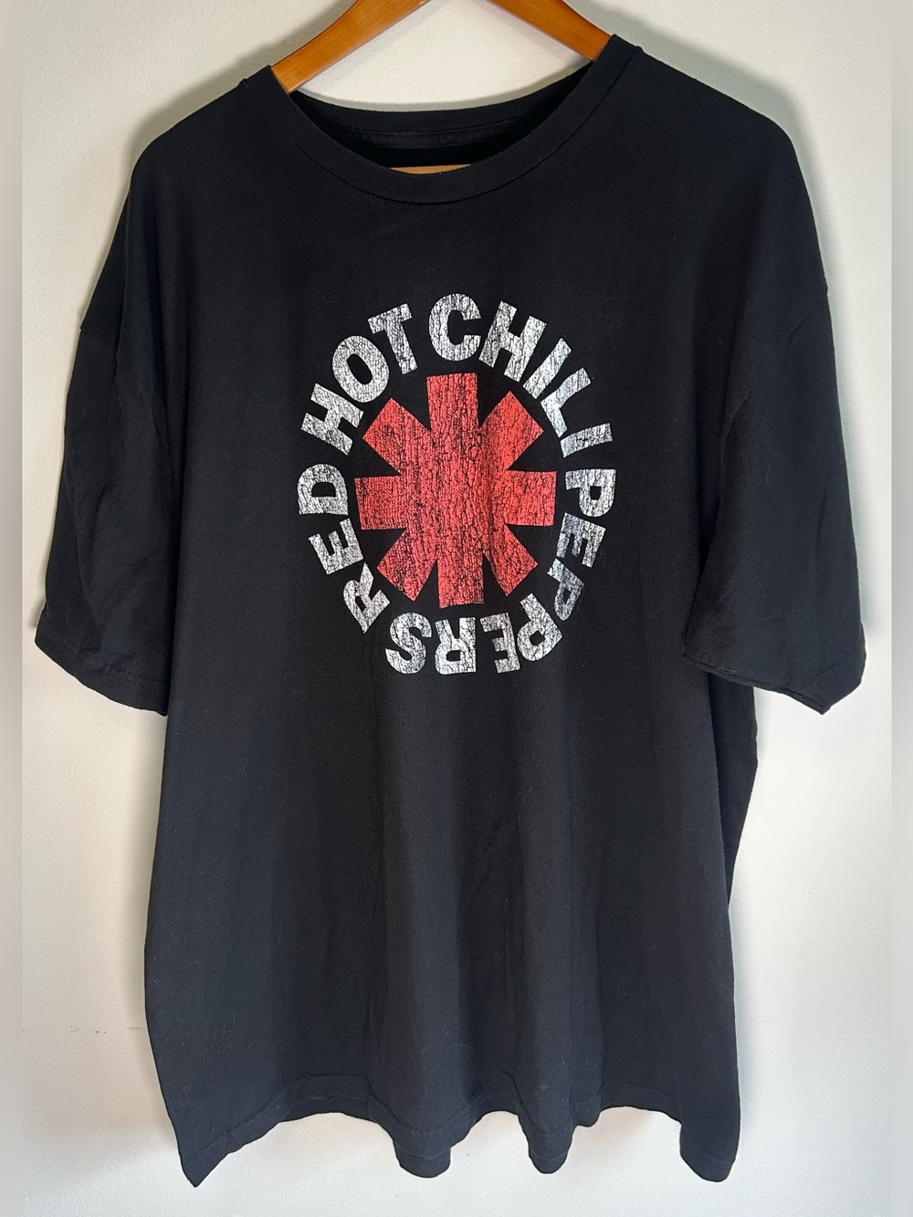 Red Hot Chili Peppers Classic Asterisk Men’s T-Shirt 3XL Black Official Cotton